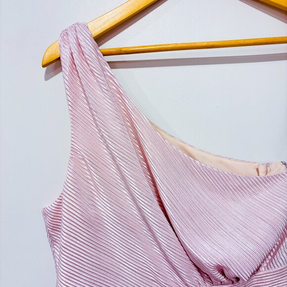 Michael Costello Howell Pink One-Shoulder Ruffle Sparkle Dress | Medium * - Picture 3 of 9